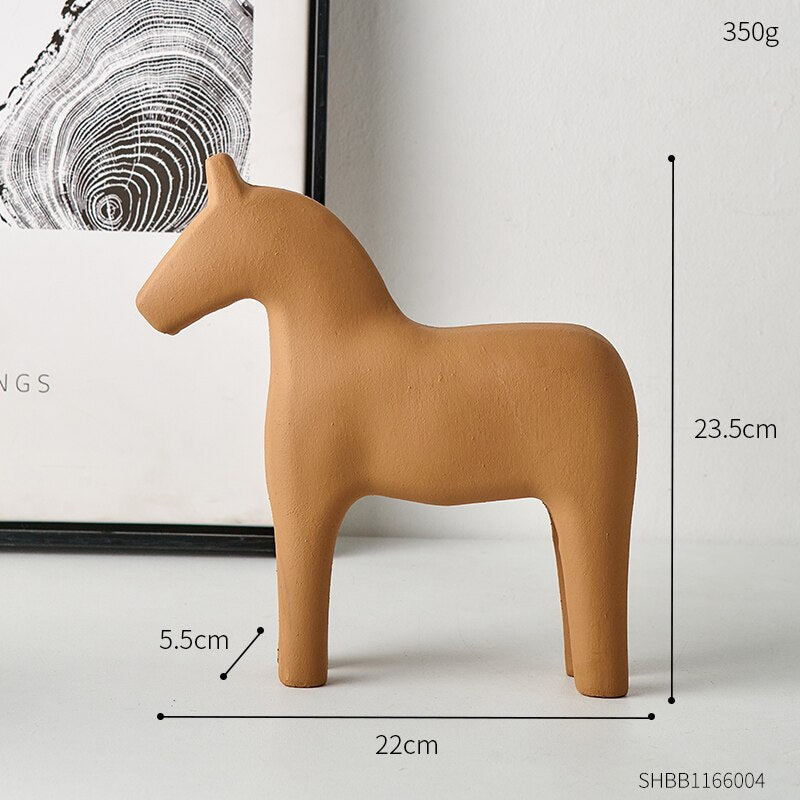 Nordic Ins Wind Wooden Horse Decoration