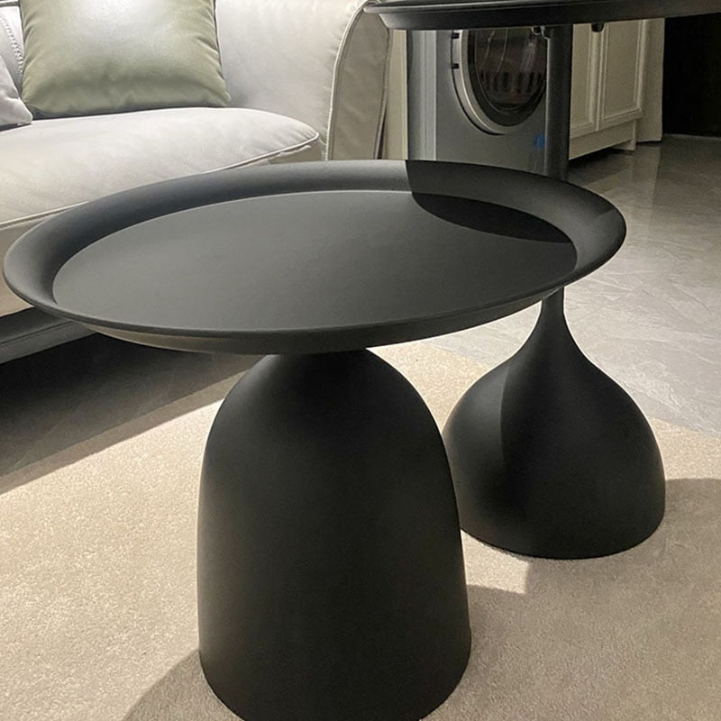 Black Nordic Round Coffee Tables Metal