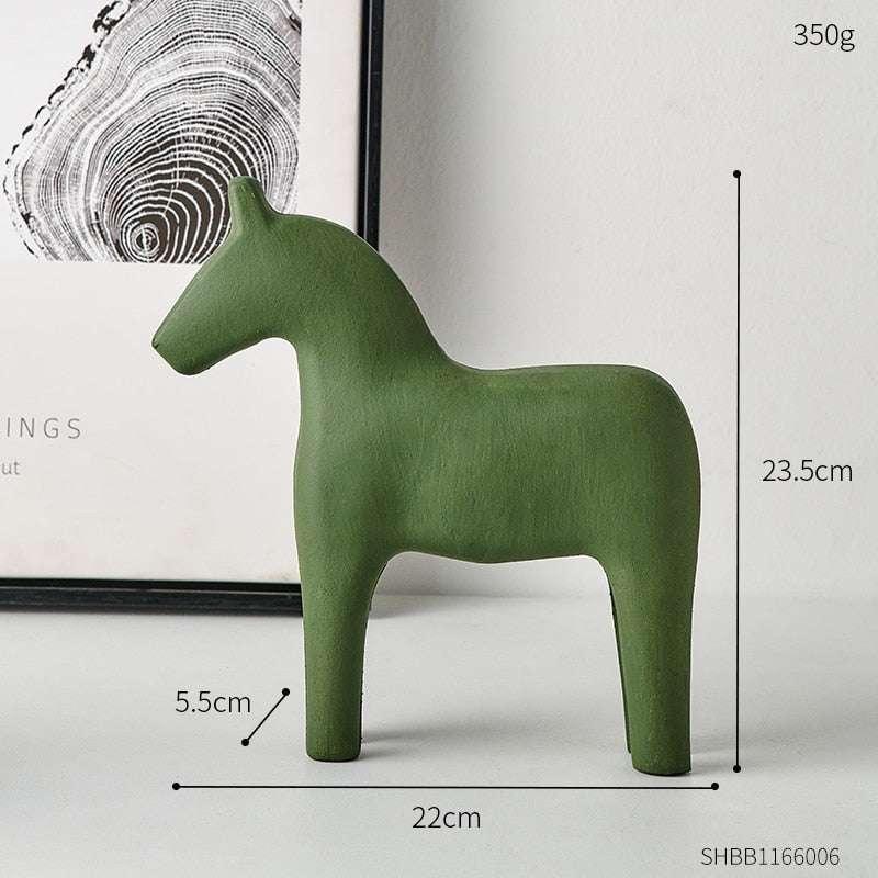 Nordic Ins Wind Wooden Horse Decoration