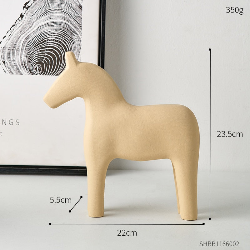 Nordic Ins Wind Wooden Horse Decoration