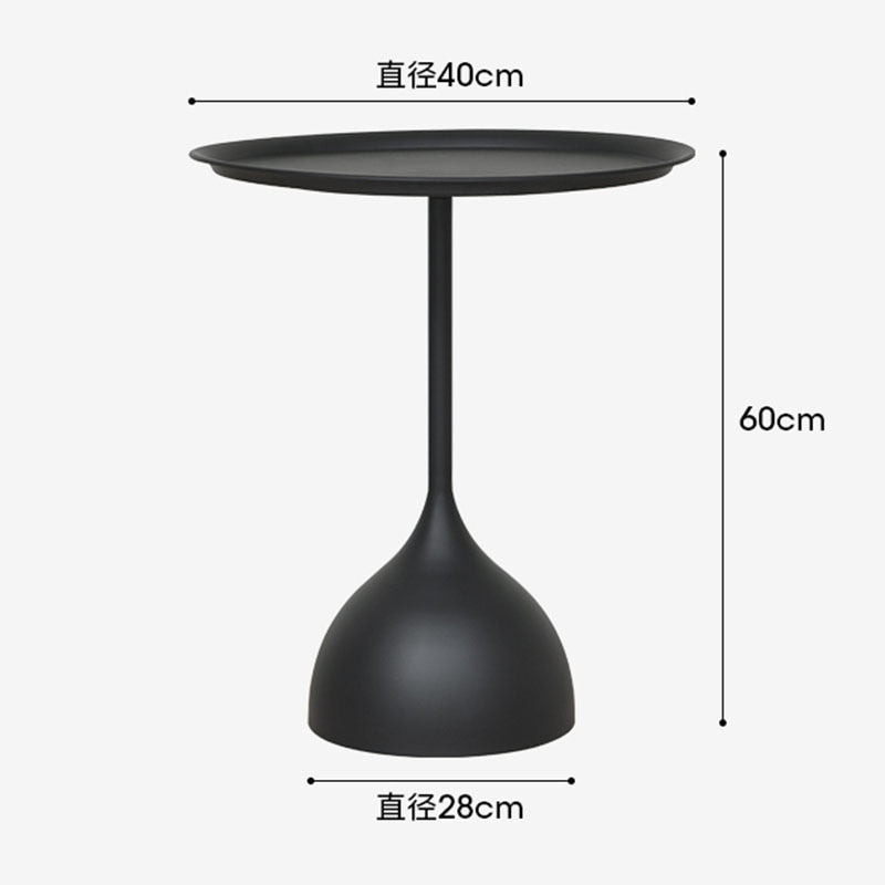 Black Nordic Round Coffee Tables Metal