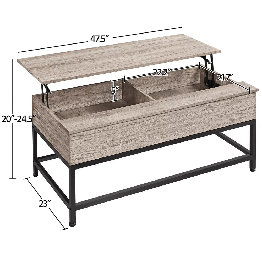 Farmhouse Split Lift Top Coffee Tablev