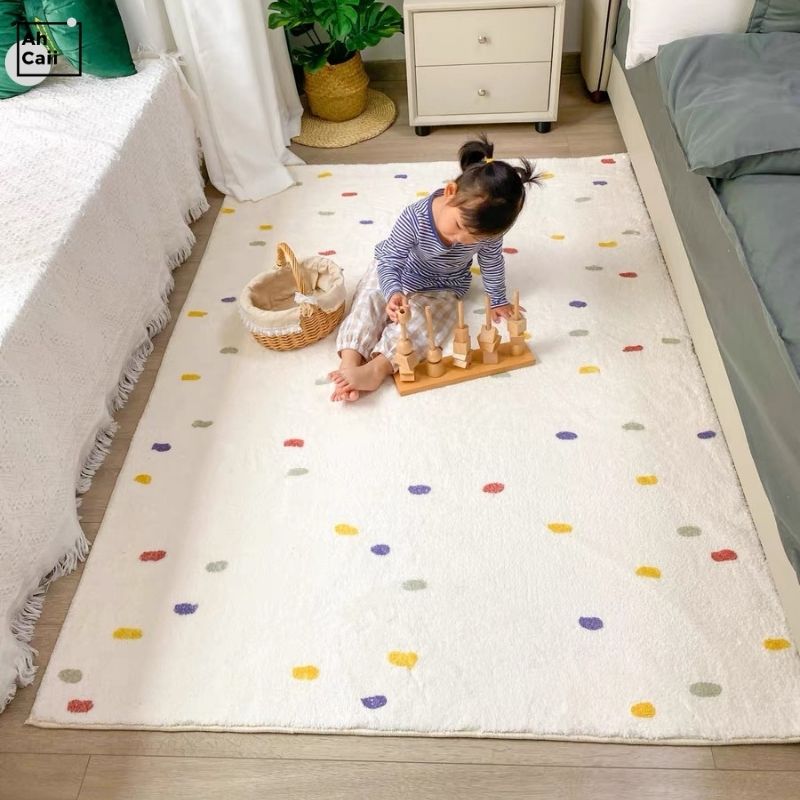 Children Furry Carpet Spotted Rug