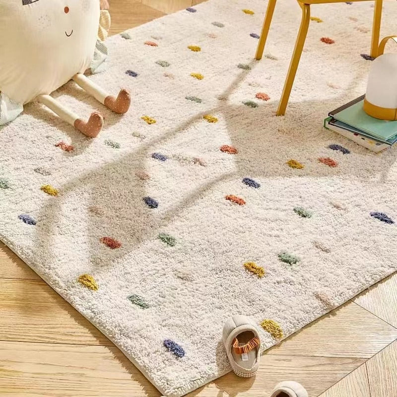 Children Furry Carpet Spotted Rug