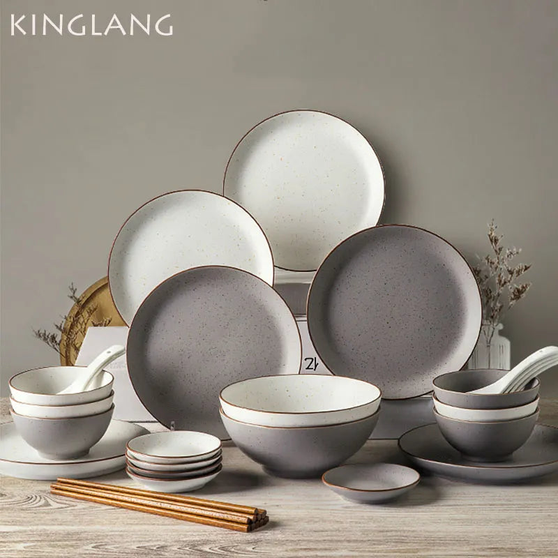 32pcsset Nordic Style Ceramic Plate Set