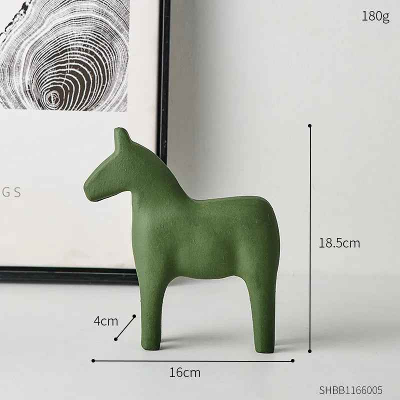 Nordic Ins Wind Wooden Horse Decoration