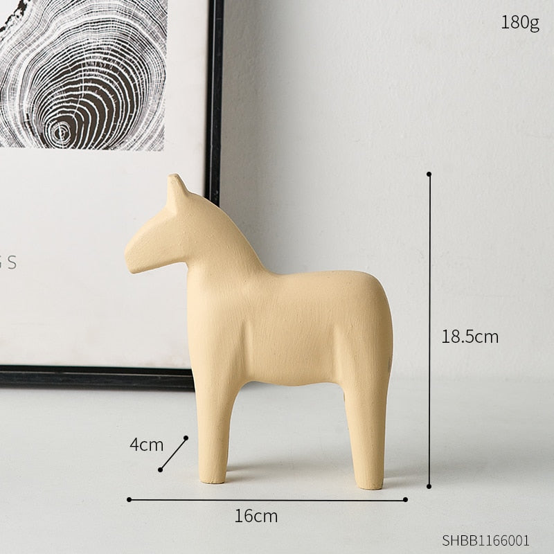 Nordic Ins Wind Wooden Horse Decoration