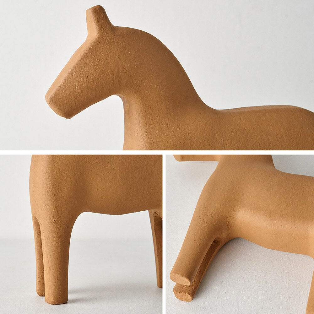 Nordic Ins Wind Wooden Horse Decoration